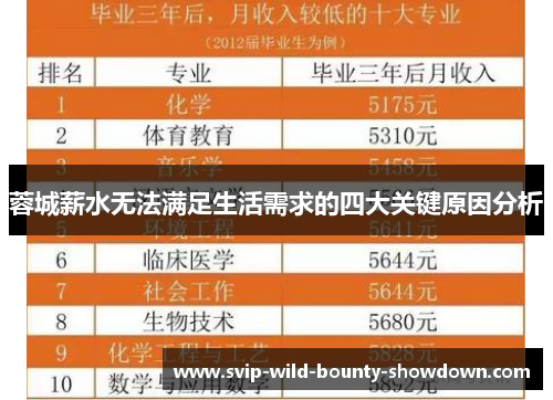 蓉城薪水无法满足生活需求的四大关键原因分析 蓉城薪水无法满足生活需求的四大关键原因分析